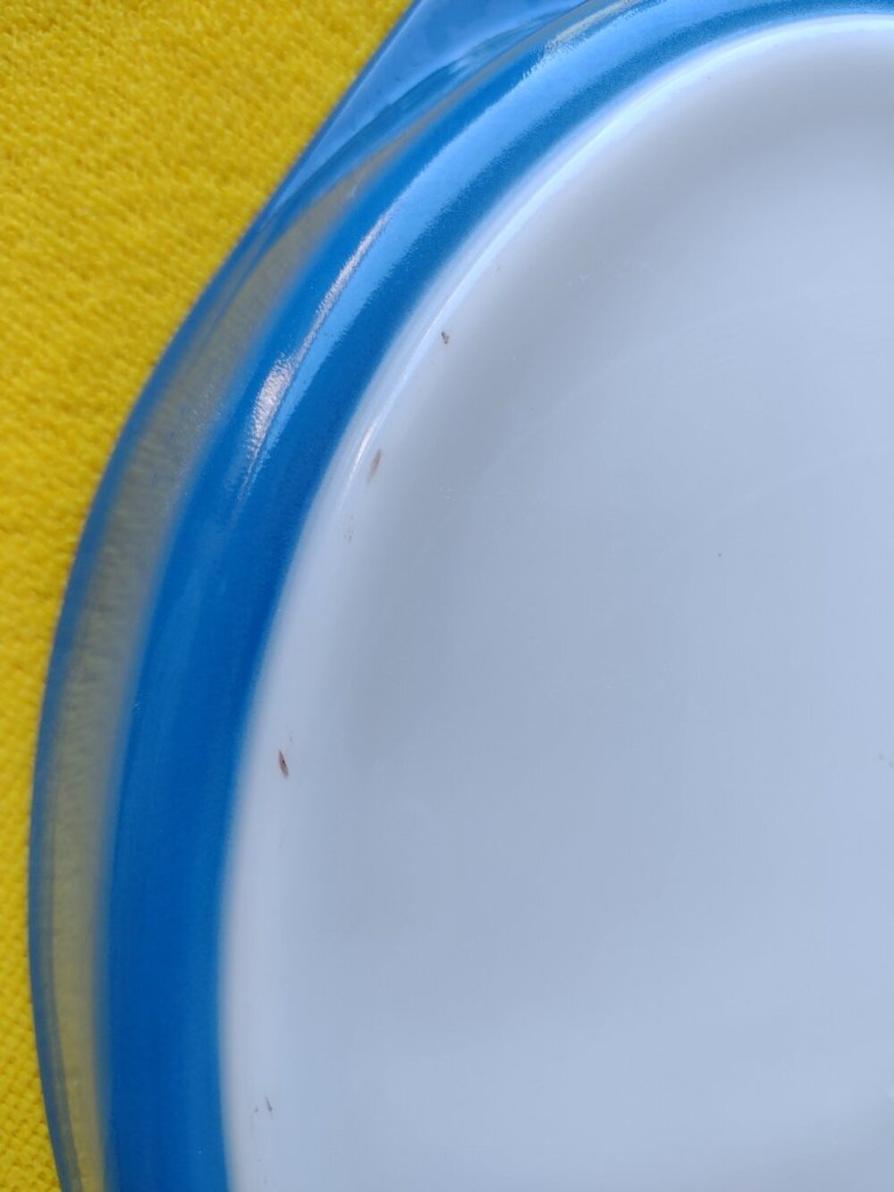 1961 Pyrex Royal Blue 1.5 Qt Divided Promo Casserole Dish w/ Medallion Lid - Picture 10 of 16